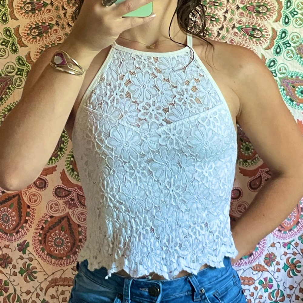 AE Lace Cut Out Top